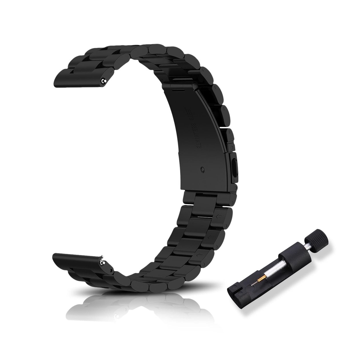 Dailygoods- Horlogeband Roestvrij Staal - Horlogebandje 16mm/18mm/20mm/22mm - Snelsluiting - Verstelbaar - Geschikt voor Mannen/Vrouwen - Hoogwaardig Gepolijst