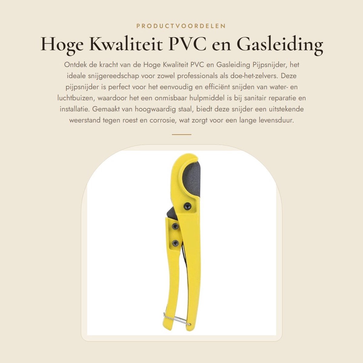 Dailygoods- Pijpsnijder Hoge Kwaliteit - Professioneel Snijgereedschap - Roestvrij Staal - Antislip Handgreep - Compact Ontwerp - Efficiënt Snijden