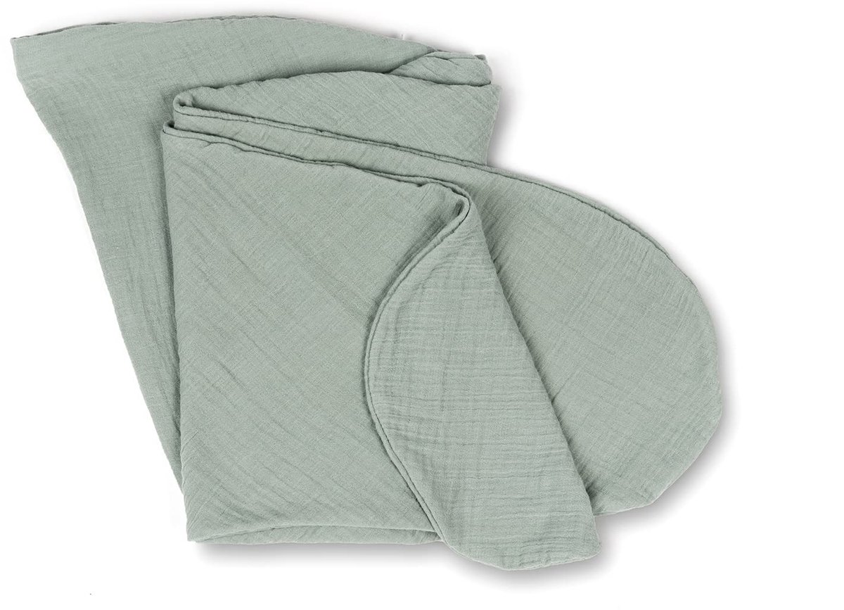 Green Comfy Big Zwangerschapskussen Hoes - Superzacht Bio Katoenen Overtrek - Dubbel Gaas Elastische Kussensloop - Verschillende Kleuren - Doomoo Basics