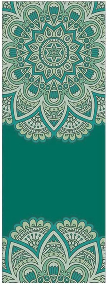 Antislip yogamathanddoeken, microvezel superzachte mesh-draagtas, zweetabsorberende, sneldrogende pilatesmat, handdoek, milieuvriendelijk (185 x 65 cm, patroon 6)