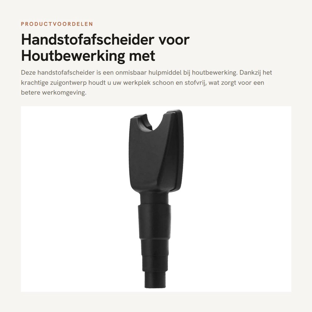 Dailygoods - Handstofafscheider voor Houtbewerking met Krachtig Zuigontwerp