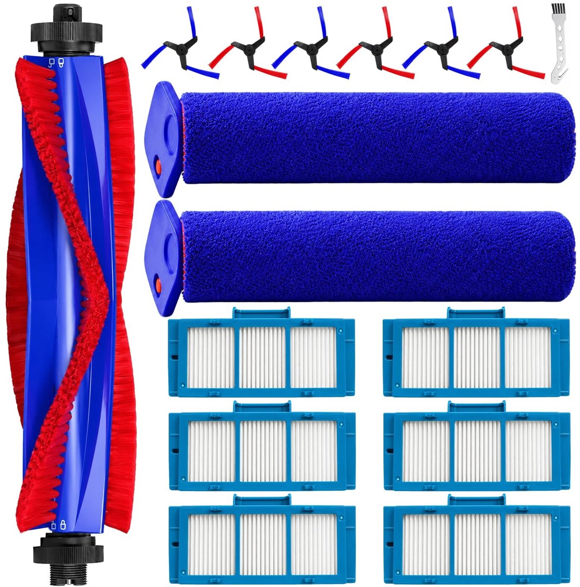 Dailygoods- Accessoires voor Dyson Spot + Scrub AI - 16 Stuks - Hoofdborstel - Rolmoppen - HEPA-filters - Zijborstels - Premium Kwaliteit - Robotstofzuiger