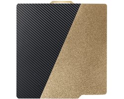 Dubbelzijdige PET+PEI printplaat voor Bambulab 257x257mm, Carbon Fiber PET getextureerde PEI bouwplaat 3D-printer veerstalen plaat voor Bambu Lab X1, X1C, X1E, P1P, P1S, A1