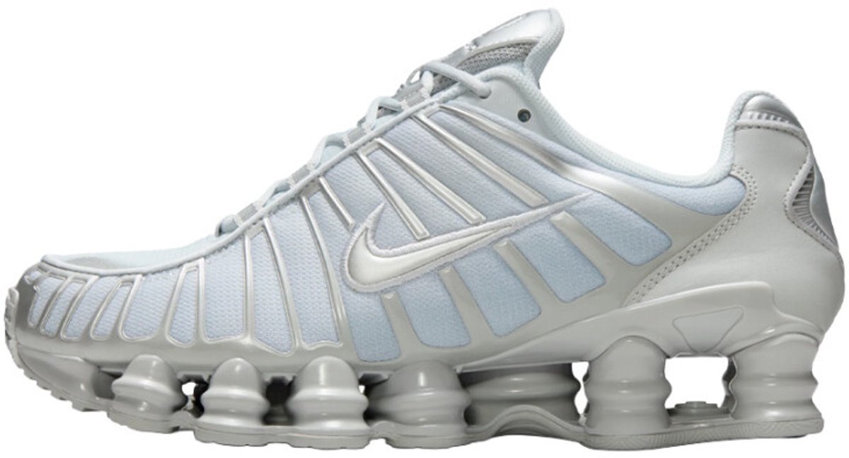 Nike Shox TL – Pure Platinum/Smoke /Metallic Shox Lifestyle Dames Sneakers voor Vrouwen Wit