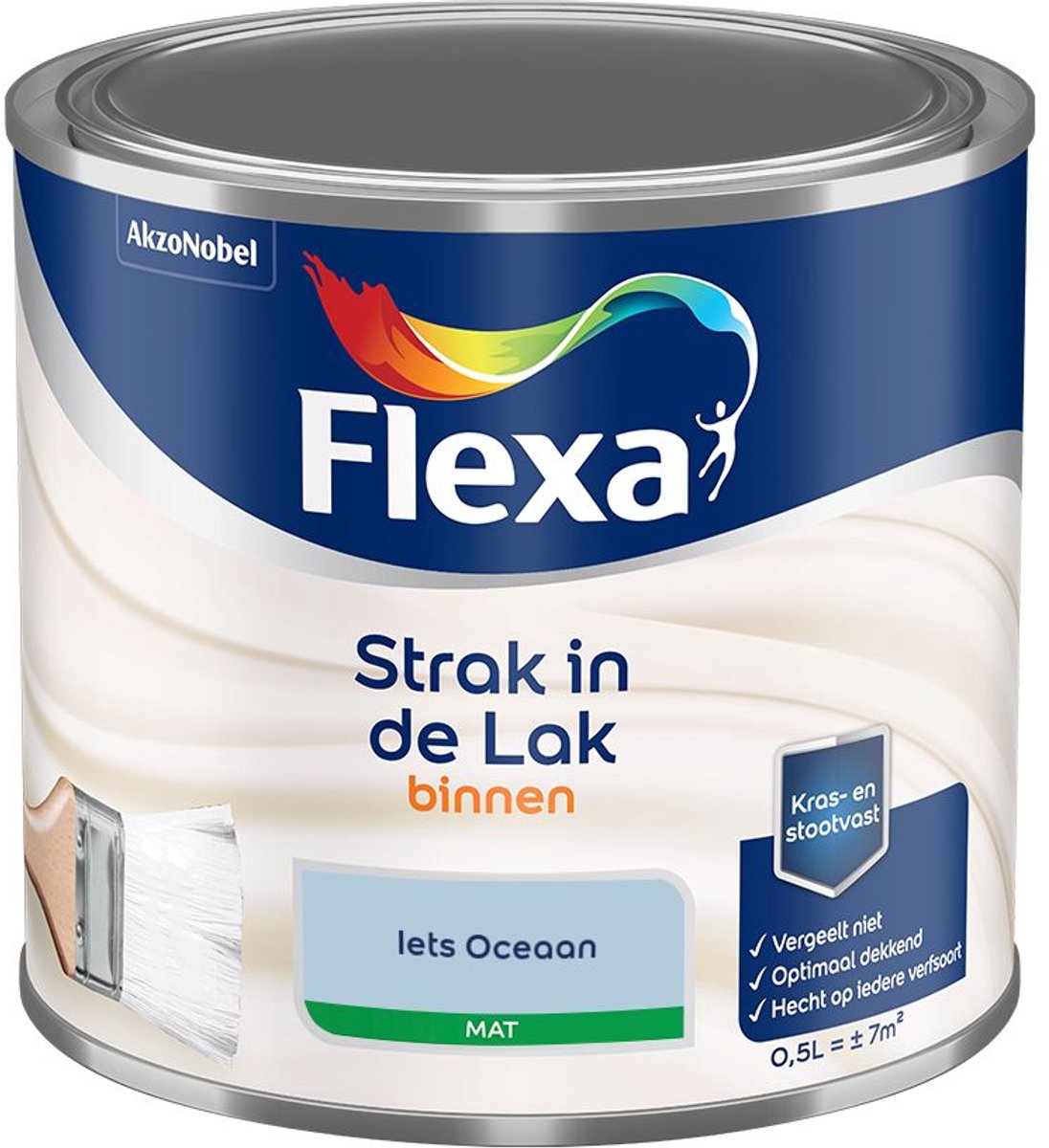 Flexa - Strak In De Lak Binnenlak Mat - Iets Oceaan - Mengverf - 500 Ml
