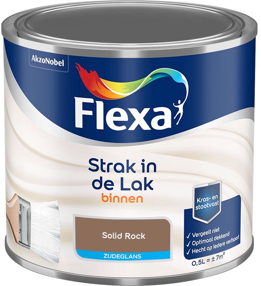 Flexa - Strak In De Lak Binnenlak Zijdeglans - Solid Rock - Mengverf - 500 Ml