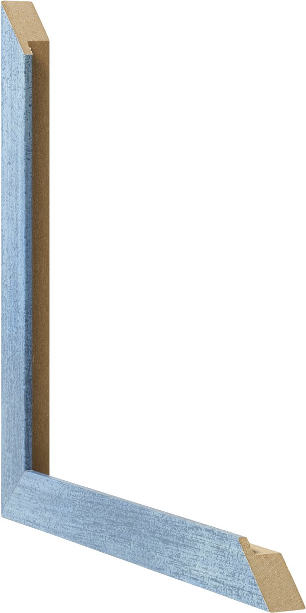 Fotolijst A4 21x29,7 cm - MDF - Helder Blauw Geveegd - Benno