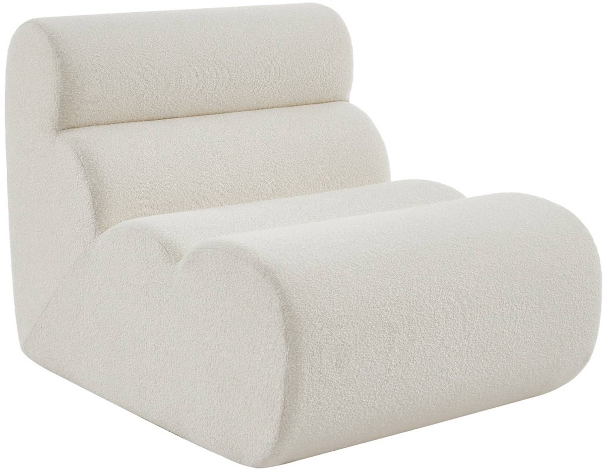sweeek - Stoffen fauteuil getextureerde bouclé 1 zitplaats - nova