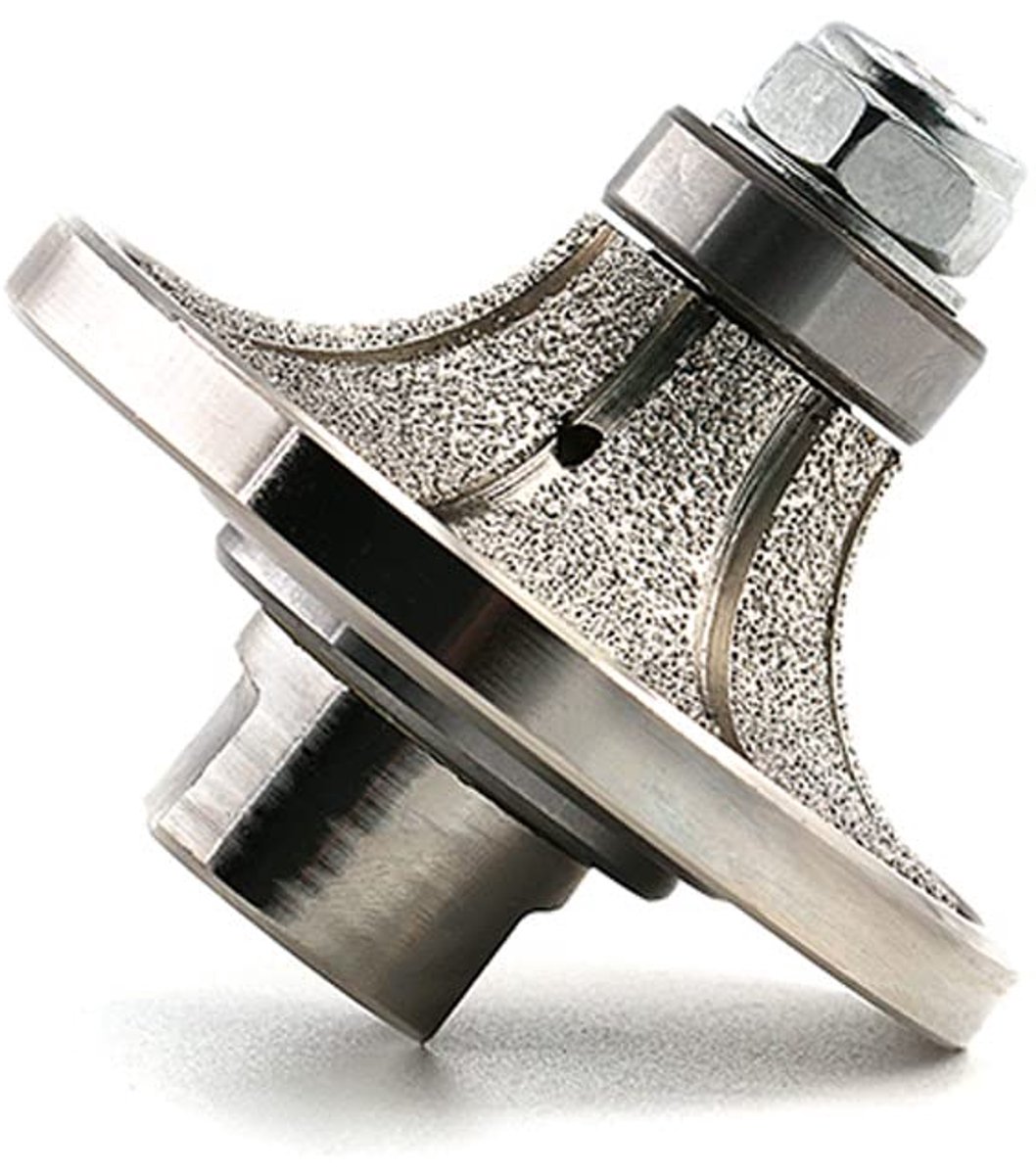 Diamant Profiler Wiel - Router Bit - Beton Bewerken - Vacuüm Gesoldeerd - M14 Draad - Zilver