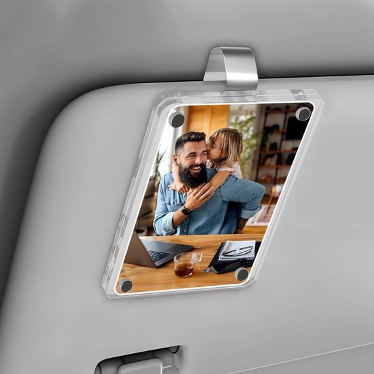 Gepersonaliseerde acryl fotohouder voor uw auto Inovra Plus