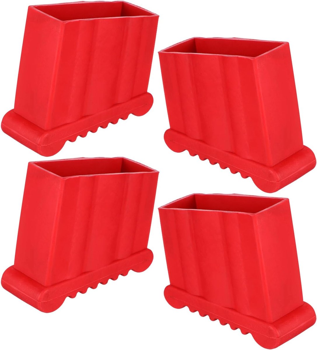 Ladder Voetstukken - Ladderdoppen - Veilige Werkhoogte - Verhoogt Stabiliteit - 4 Stuks - Rood