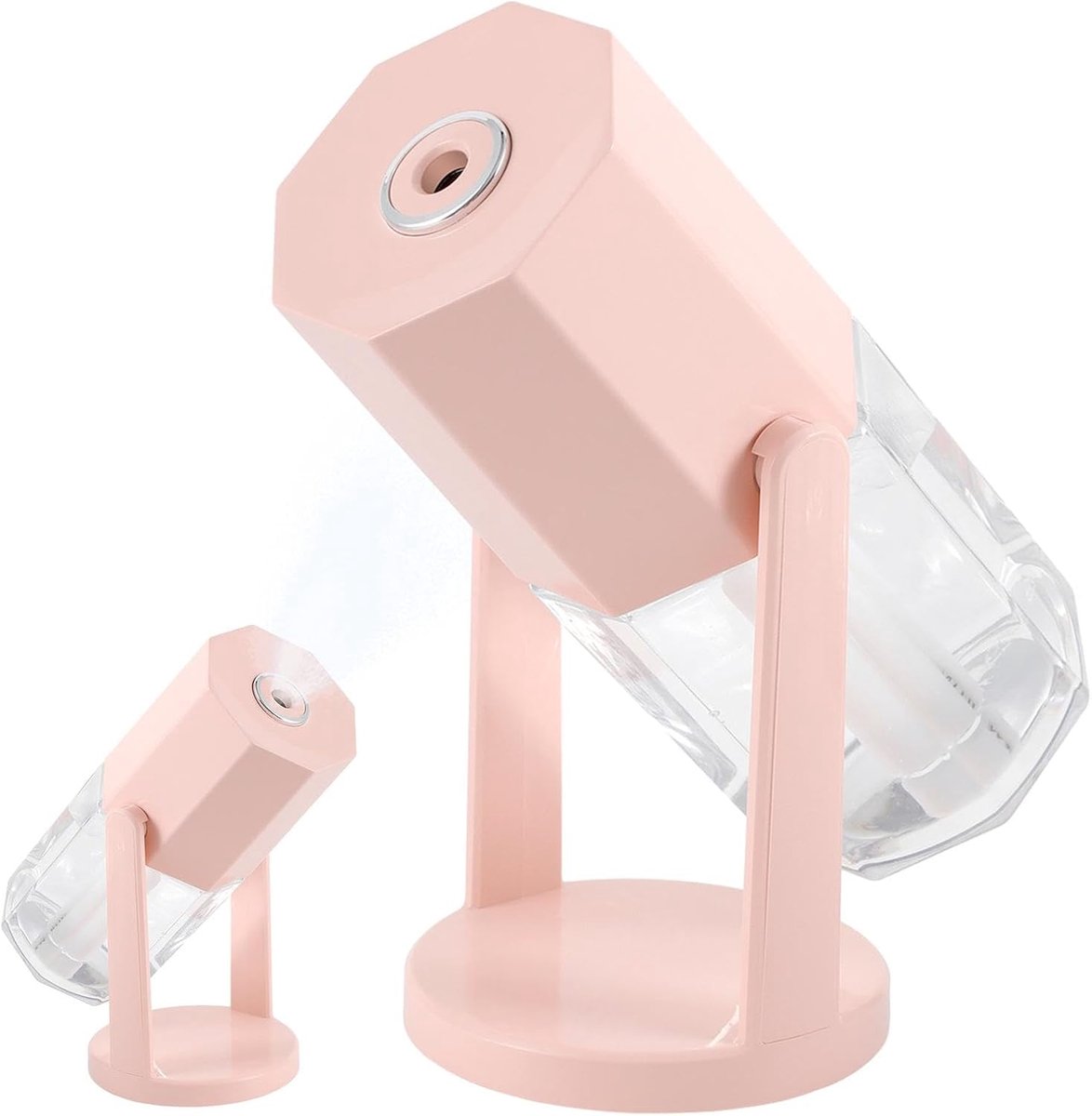 Kleine luchtbevochtiger - Koude nevel - Slaap verbeteren - Kleurrijk omgevingslicht - 84 cm - Roze