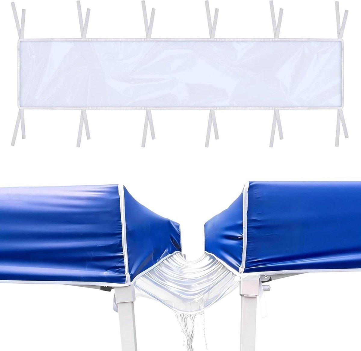 Overkapping Regenafvoer - Luifel Gootsysteem - Wateroverlast Voorkomen - Afneembaar Transparant - 230 x 45 cm - Transparant