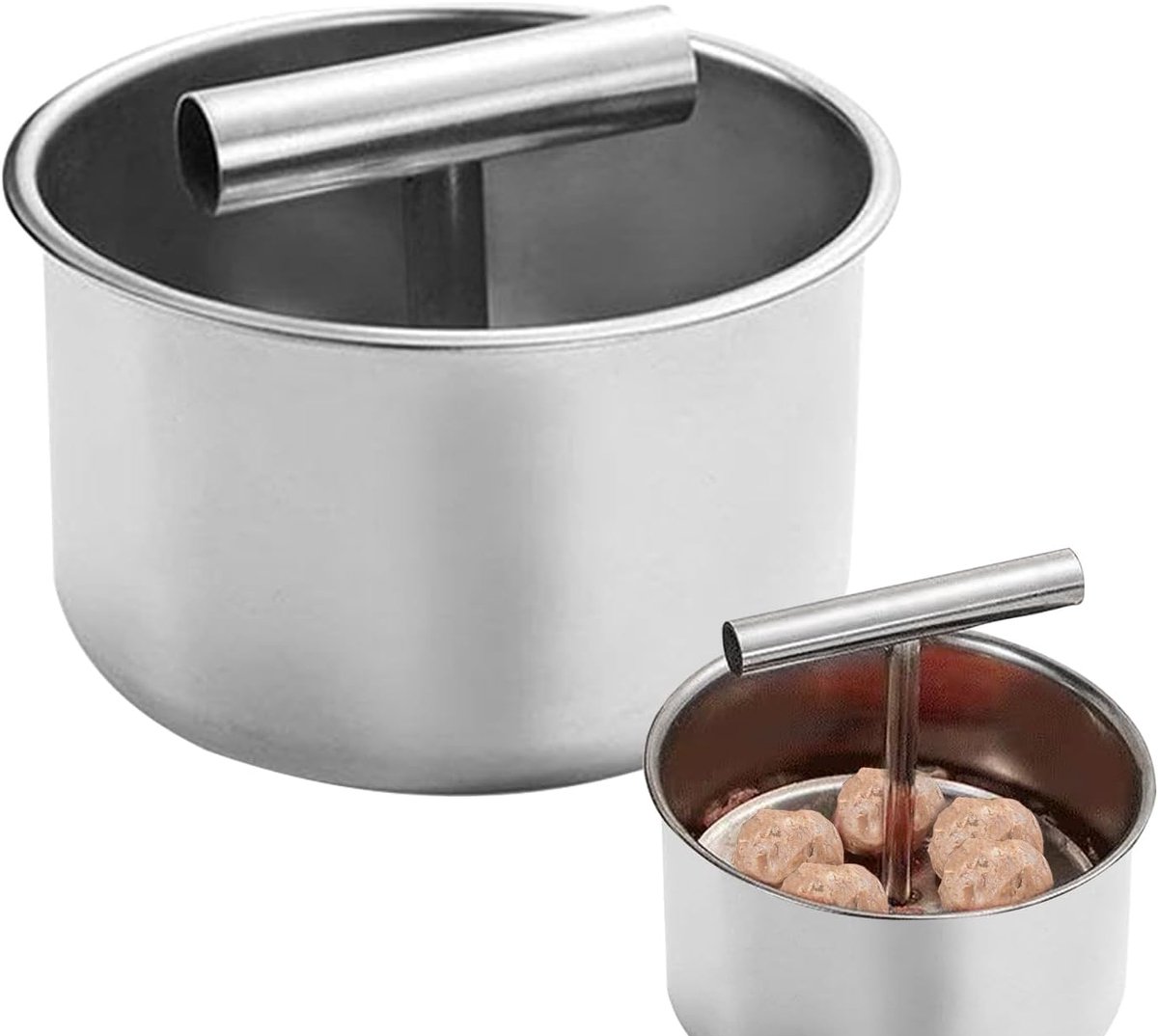 Gehaktballetjes pers - Keuken tool - Snel gehaktballen maken - Roestvrij staal - 6 of 12 gaten - Zilverkleurig
