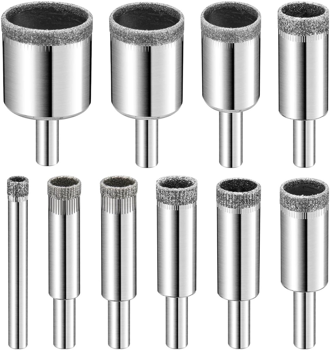 10-delige diamantboorset, glas/tegels/keramiek/marmer gatenboor, boor, multifunctioneel boorset
