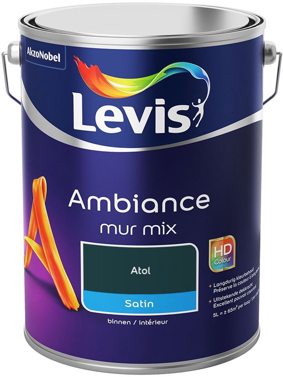 Levis - Ambiance Mur Satin Mix - Atol - Mengverf - 5 L