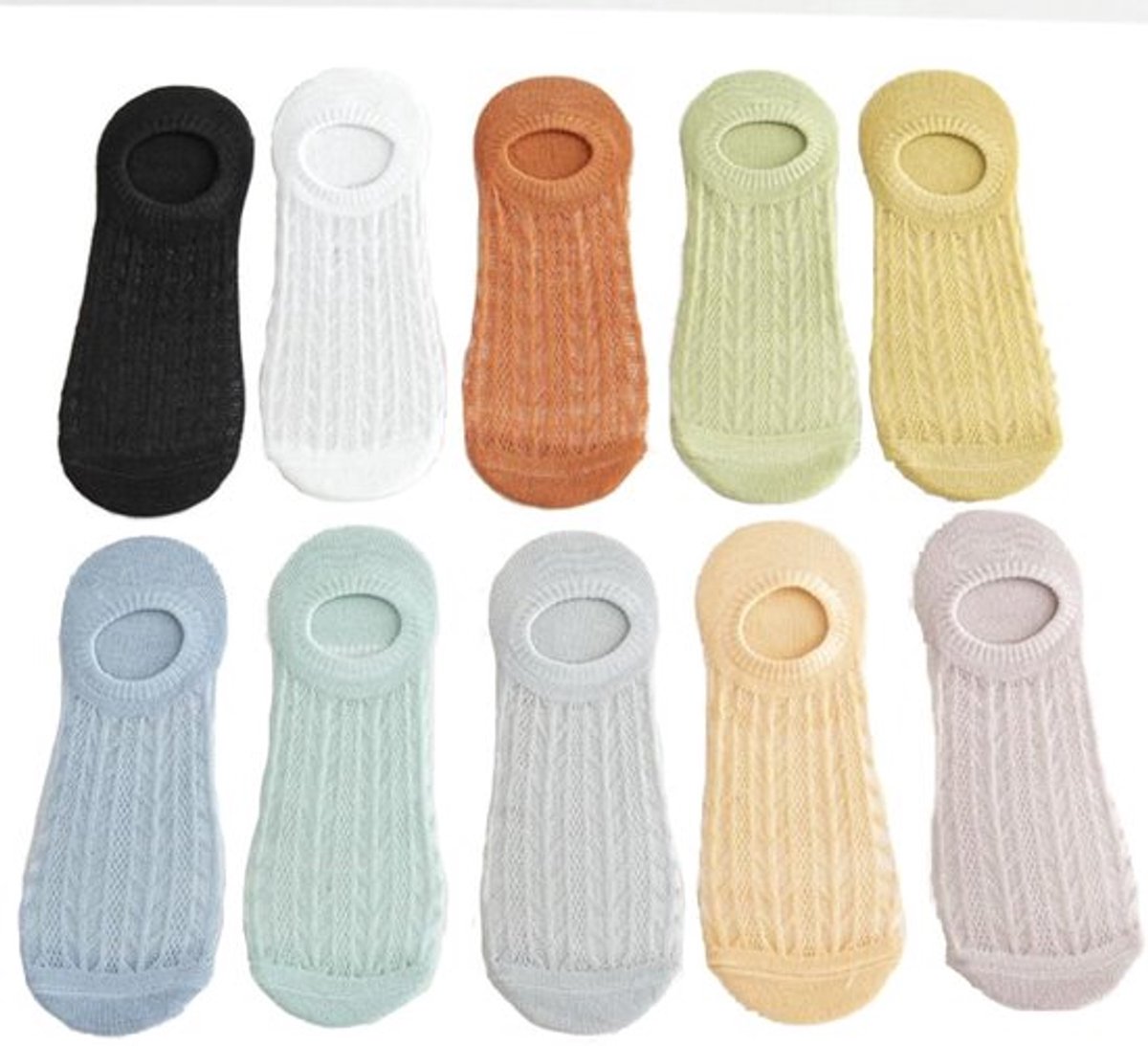 Solidchoice - Dailygoody - Sportsokken - Antislip siliconen - Gevoerde korte sokken