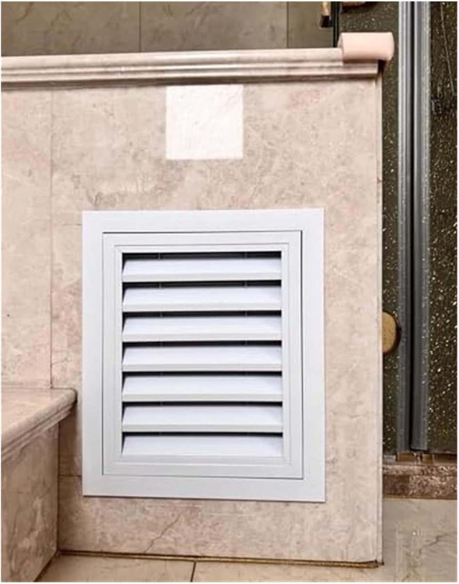 Ventilatierooster - Afdekpaneel Service Deur - Onderhoud Toegang - Louvered Ontwerp - 64 x 64 cm - Wit
