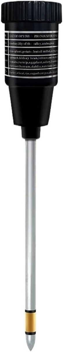 Bodemtester - pH-meter Vochtmeter - Planten Verzorgen - Lange Metalen Sonde - 295 mm - null