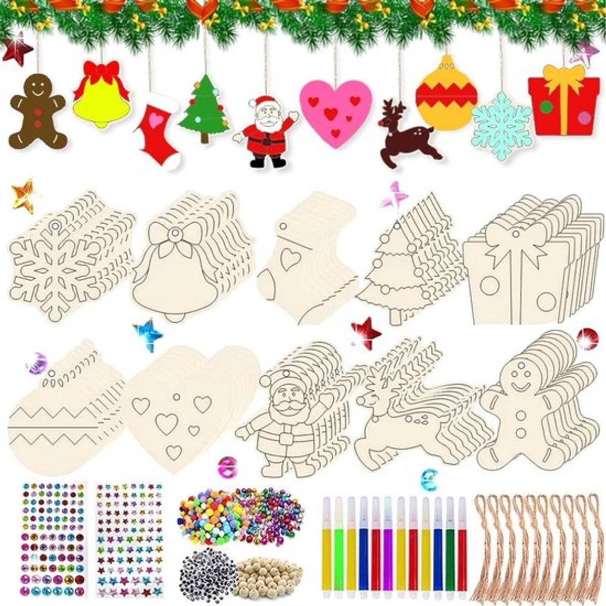 Houten hangers store 7 - Kerstboom decoratie