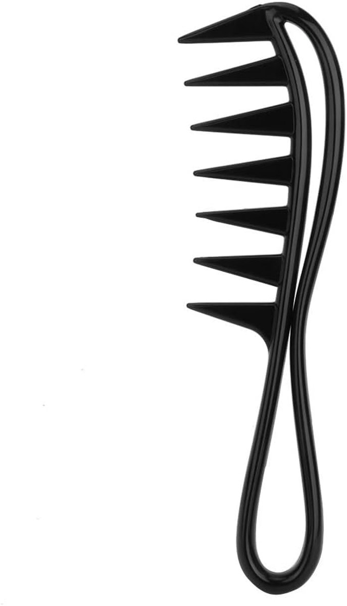 Haarkam Set - Kapperskam Krulkam - Haar Stylen - Brede Tanden - 2 Stuks - Zwart