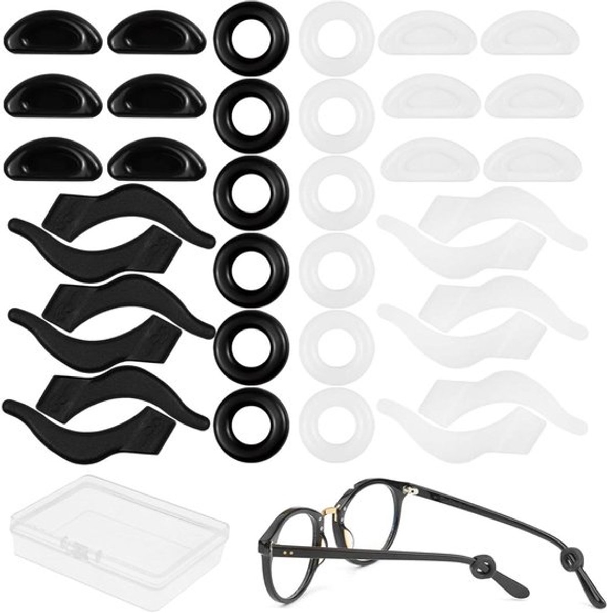 Set brillenhouders Allecto Plus - 36 paar universeel antislip