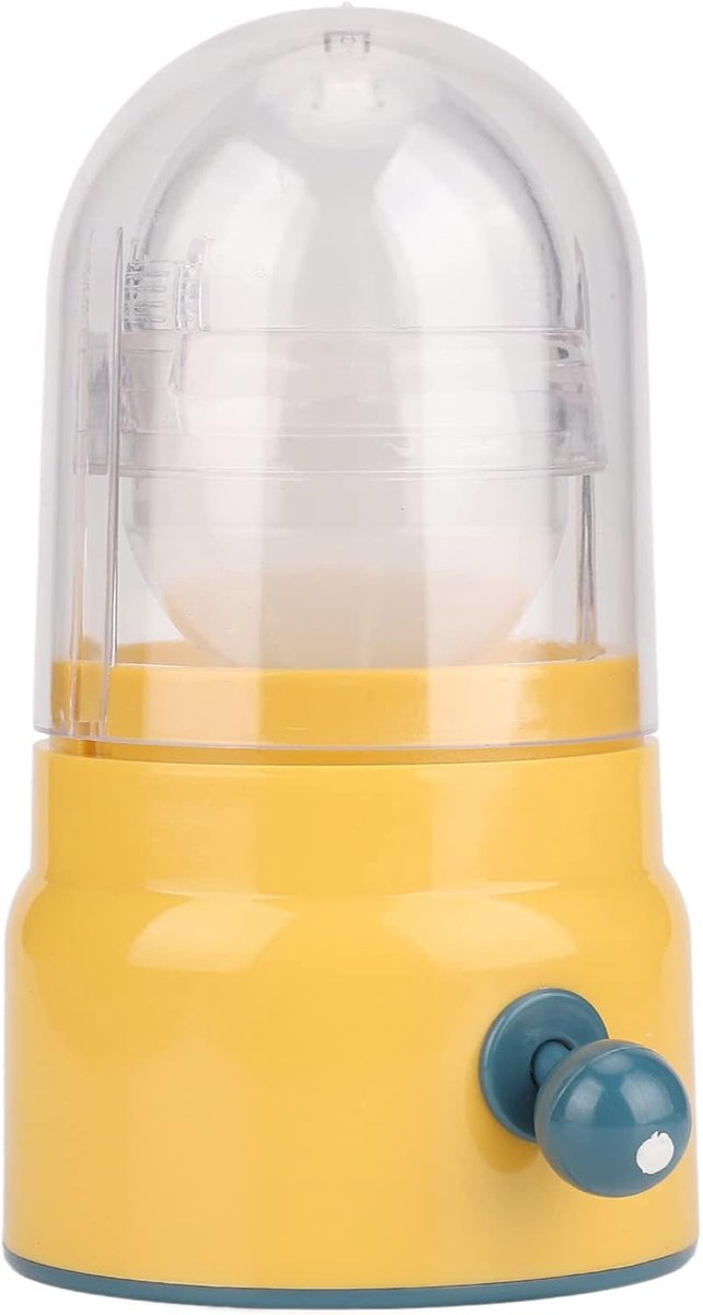 Handmatige Egg Scrambler - Ei Mixer Shaker - Gekookt Ei Maken - Beschermende Siliconen Houder - Standaard Kippeneieren - Geel