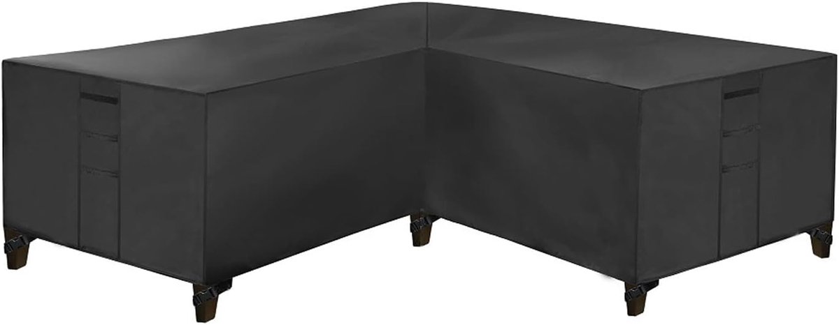 Tuinmeubelhoes - Hoekbank beschermhoes - Meubels beschermen - Waterdicht Oxford stof - 210x270x90cm - Zwart