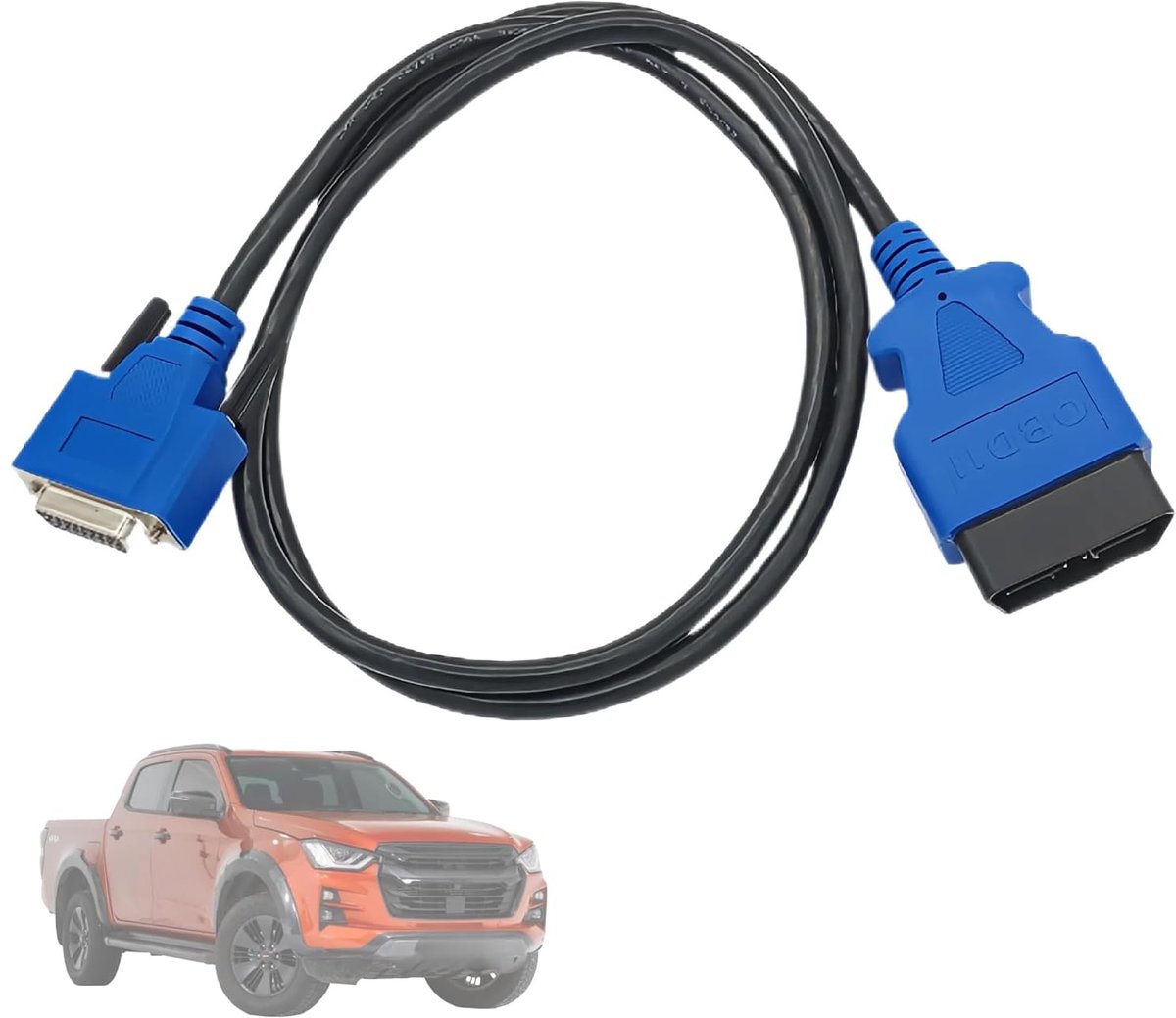 Diagnosekabel OBD2 - 16-pins adapter - Voertuig uitlezen - Stabiele dataoverdracht - 15 cm - Zwart