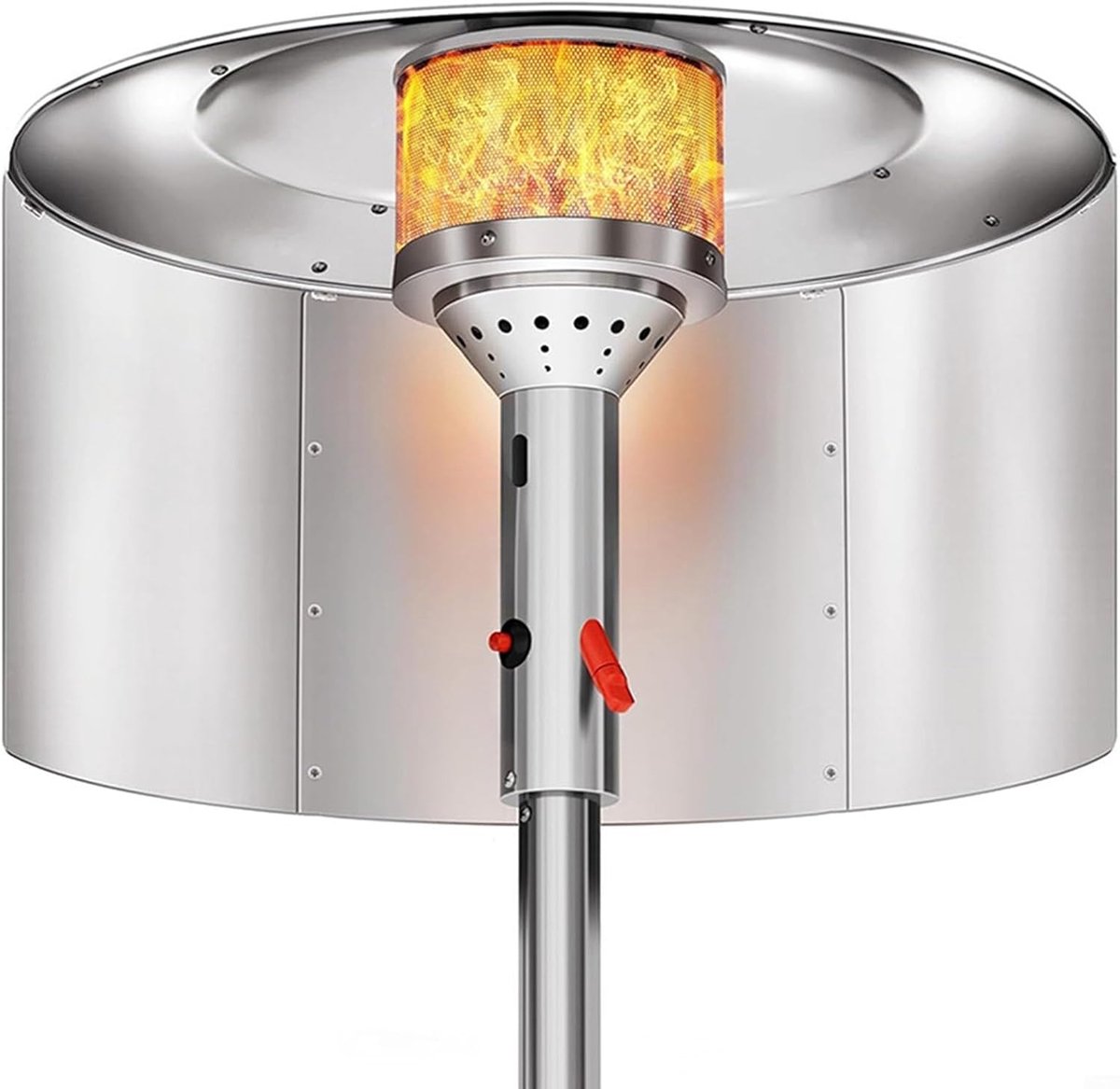 Terrashaard Reflector - Warmtekap - Efficiënt Verwarmen - Verstelbare Warmtefocus - 83 x 30 cm - Zilverkleurig