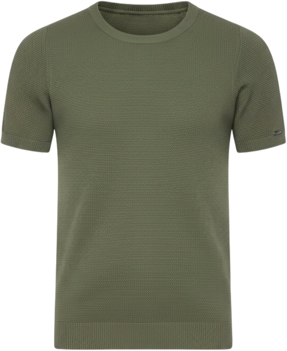 OMBRE T-shirt - Regular Fit - Katoen - Korte Mouw Olijfgroen XL