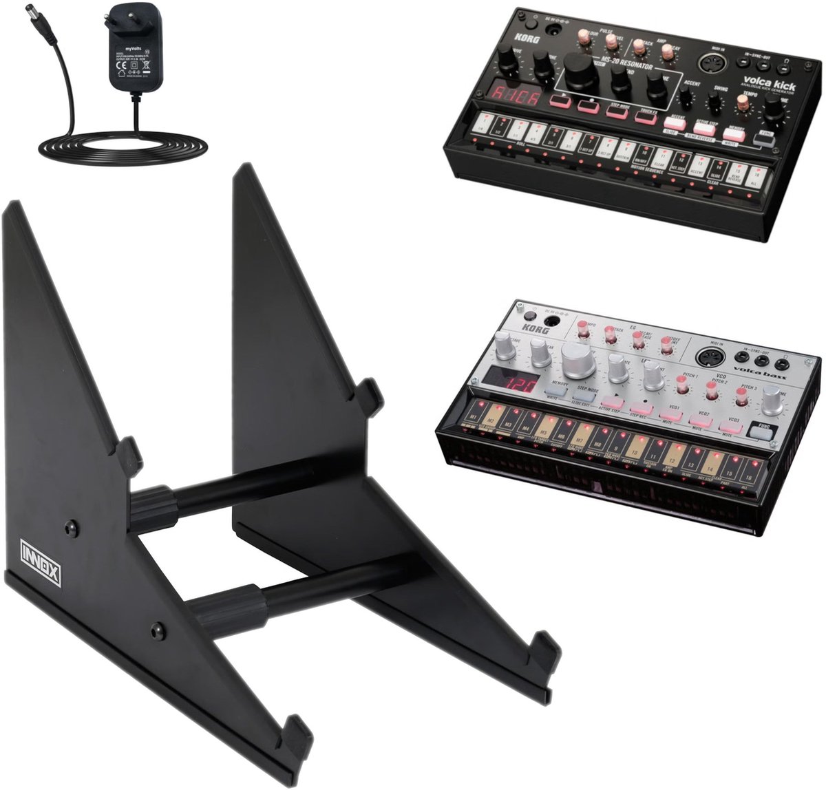 Synthstand voor 2 apparaten - Innox SynthStand 01 - Multikleur
