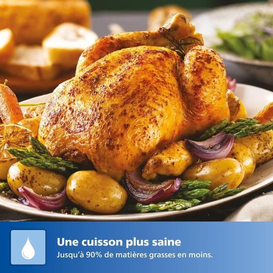 Philips 3000 Series Dual Airfryer - NA351/00 - Dubbele Mand - 9L - Tot 6 Personen - Zwart/Zilver