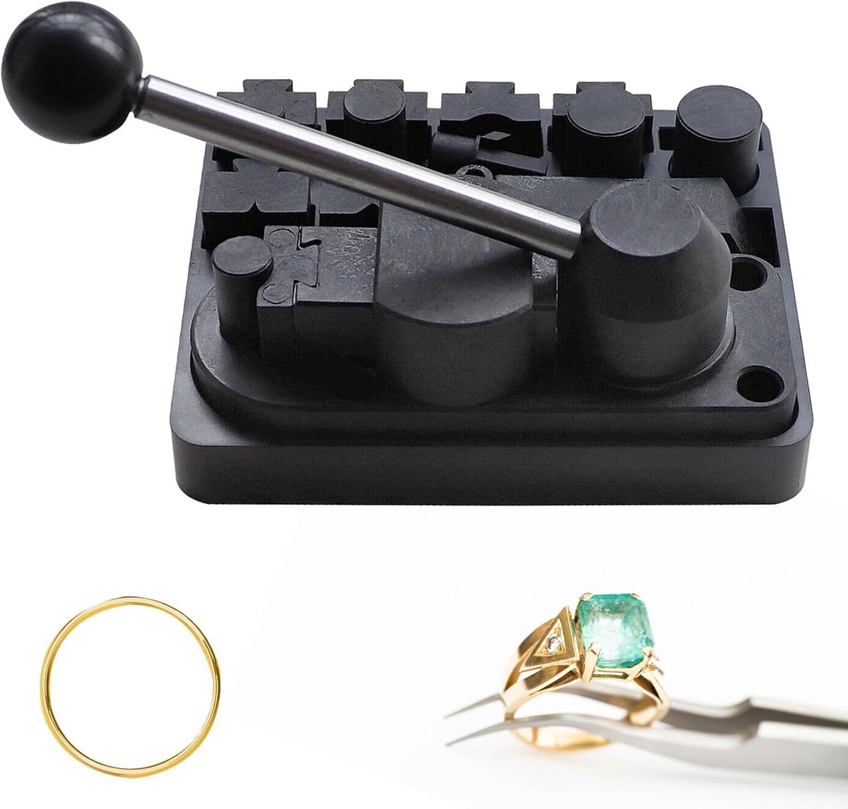 Ring Vorm Gereedschap - Sieraden Buiger - Metaal Bewerken - Precisie Maten - 6 Maten - Zwart