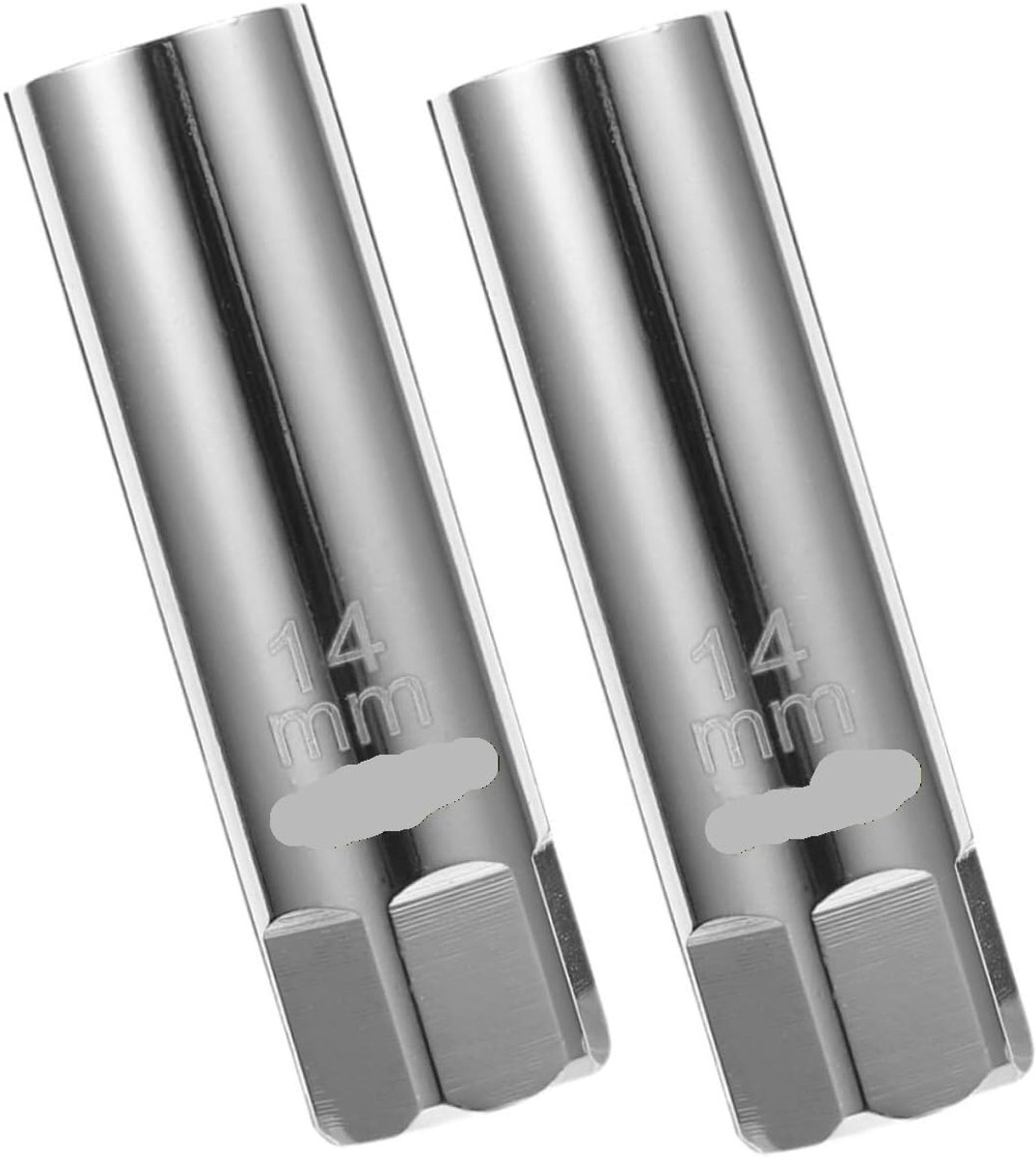 Bougiesleutel Set - Doppen Gereedschap - Motor Onderhoud - Magnetisch Verwijderen - 2 Stuks - Zilverkleurig