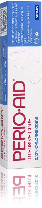 DO0324. Doosje met PeriO-AID Intensive Care tandpasta, 0,12% chloorhexidine.