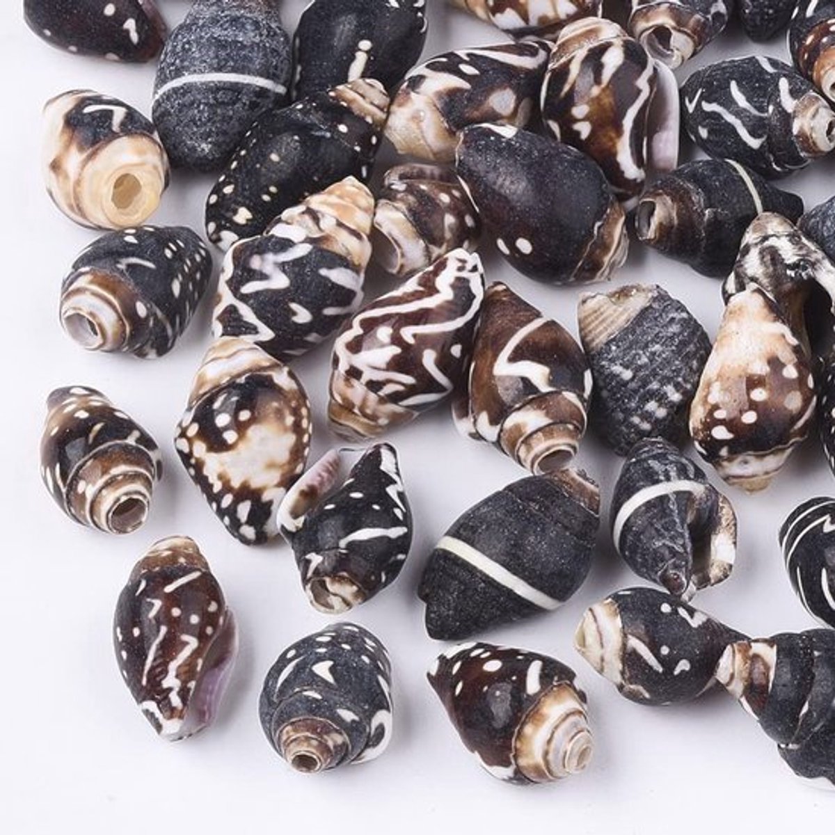 Spiraals shell kralen sieraden maken - natuurlijk bruin Zeynomax