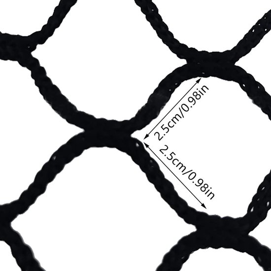 Oefennet Golf - Golfnet Trainingsnet - Bal Vangen - Knooploze Structuur - 3 x 3 Meter - Zwart — afbeelding 4