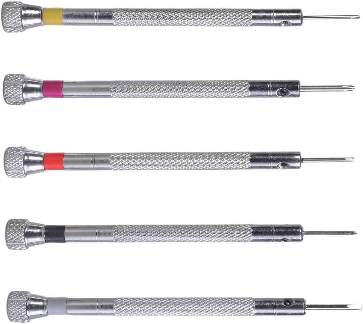 Schroevendraaier Set - Precisie Gereedschap - Horloge Reparatie - Vijf Maten - 08-16 mm - Aluminium