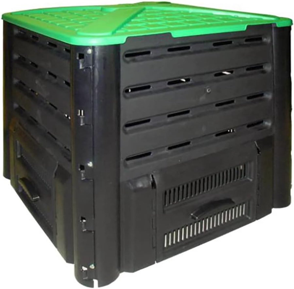 Compostbak - Compostvat Tuin - Gras en Blad Verwerken - Snelle Compostering - 350 liter - Zwart Groen