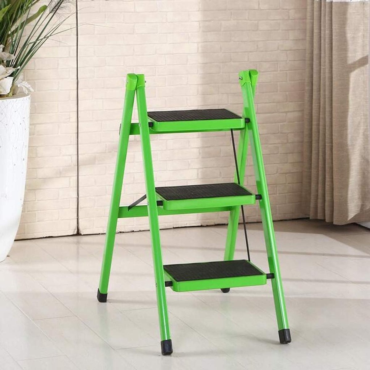 Opstap Kruk - Ladder Kruk - Huishoudelijk Gebruik - Opvouwbaar Ruimtebesparend - 48 cm x 69 cm x 68 cm