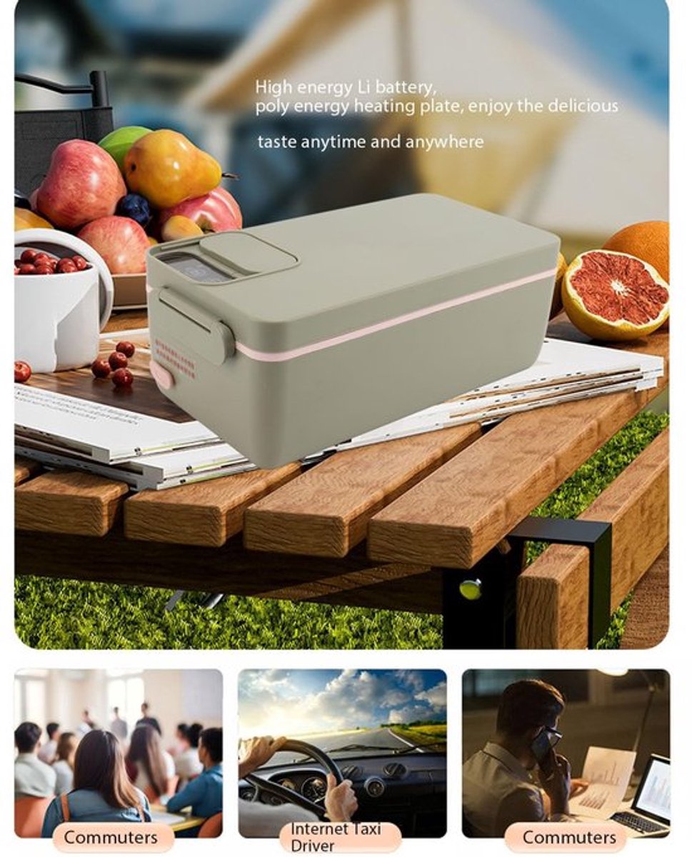 By shayne - USB Oplaadbare - Draadloze Elektrische Lunchbox