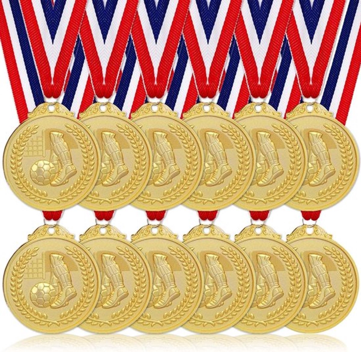 Allecto Plus - Set van 12 stuks - Medailles voor Kinderen - Voetbal