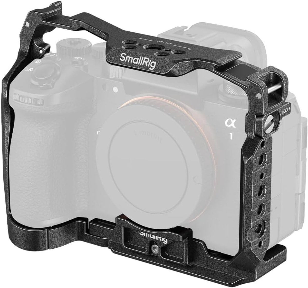 Normale Cage voor Sony Alpha 1 II/Alpha 9 III met Teleconverter Ondersteuning en Snelle Bevestiging, Optimale Stabiliteit voor Natuurfotografie en Professioneel Gebruik - 5642