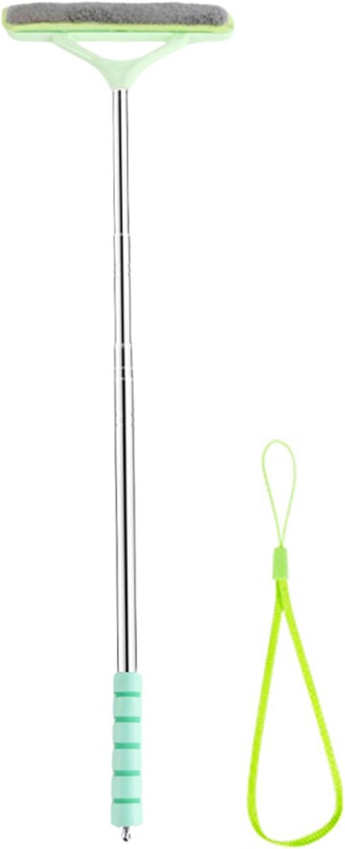Ruitenreiniger Hulpstuk - Reinigingsstok Borstel - Auto en Huis - Uitschuifbaar Lengte - 52-103 cm - Grijs