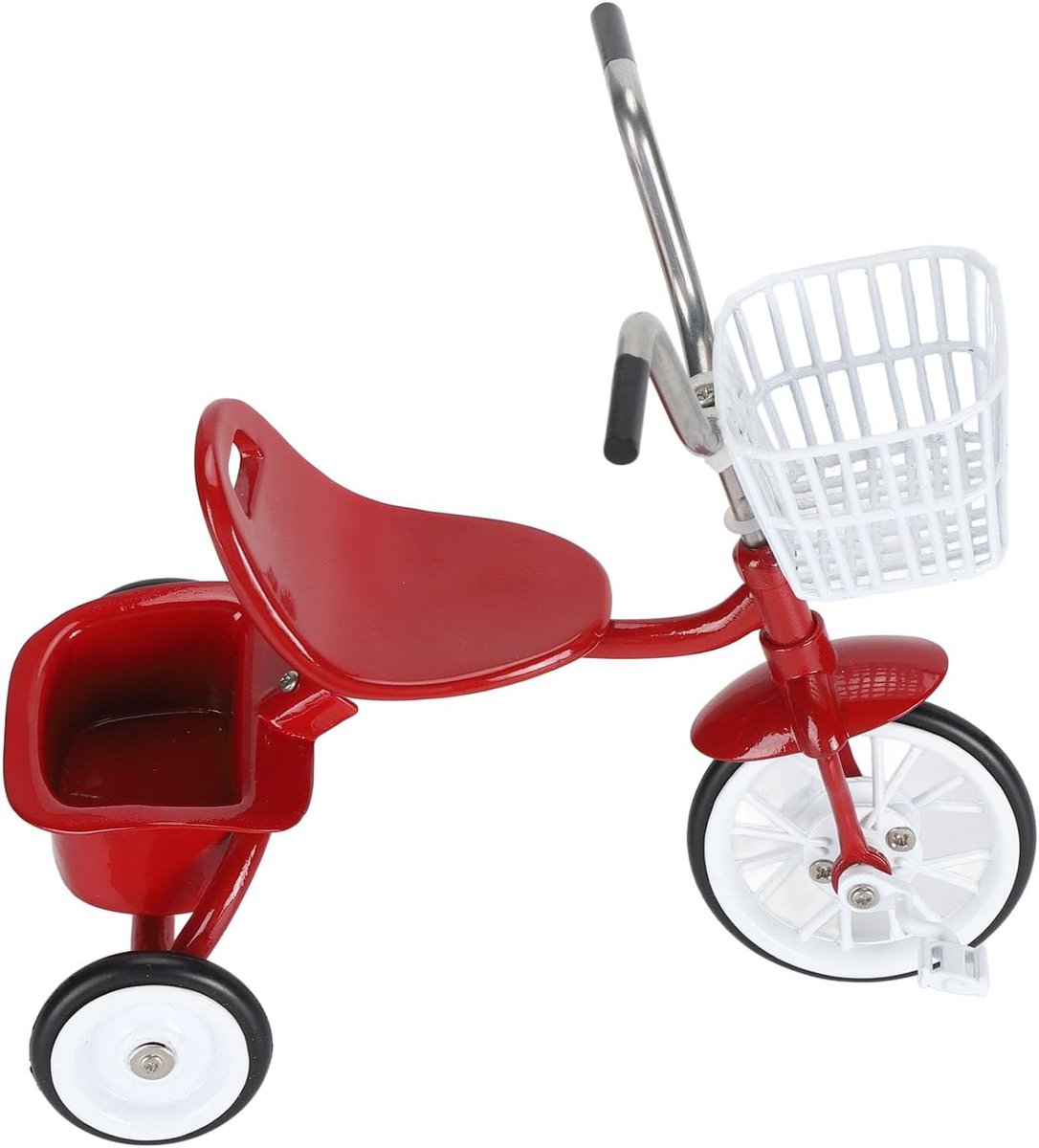 Driewieler Model - Miniatuur Voertuig - Decoratieve Display - Beweegbare Onderdelen - 22x22x17 cm - Rood