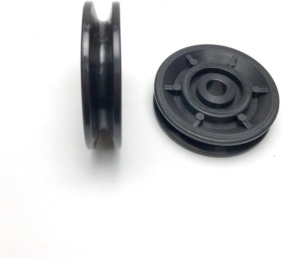 Fitness Katrol Wiel - Kabel Gids Roller - Cardio Training - Anti-Deflectie Ontwerp - 75mm Diameter - Zwart