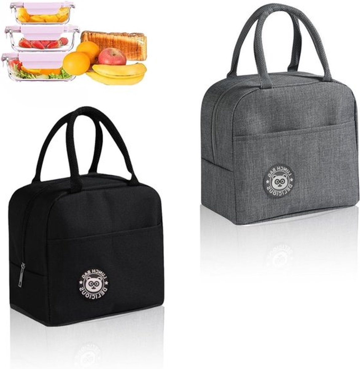 Isoleerde lunchbox Allecto Plus | Opvouwbaar in tweeën