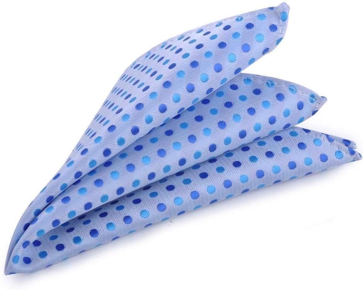 Zakdoek Heren - Stoffen vierkant - Zakelijk dragen - Jacquard stippen - 98 x 98 mm - Zwart