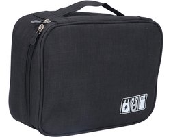 Opbergtas Koffiezetapparaat - Draagtas Koffiemachine - Reizen en Opslag - Versterkte Steeknaden - 25 x 19 x 10 cm - Zwart